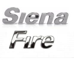 emblema letreiro linha Fiat escrita Siena mais fire cromado fita 3M