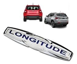Emblema Letreiro Longitude Azul Jeep Renegade Compass Mala Emblema Letreiro Longitude Azul Jeep Renegade Compass Mala
