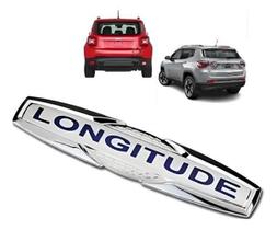 Emblema Letreiro Longitude Azul Jeep Renegade Compass Mala Emblema Letreiro Longitude Azul Jeep Renegade Compass Mala