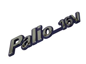 Emblema letreiro palio 16v 1996/2000 cromado fundo azul