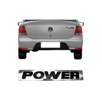 Emblema Letreiro Power Plaqueta Cromado com Preto Gol G5 2009 a 2012 Emblema Letreiro Power Plaqueta Cromado com Preto Gol G5 2009 a 2012
