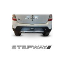 Emblema Letreiro Stepway Branco com Prata Sandero Stepway 2008