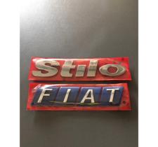 Emblema Letreiro Stilo Fiat Ano 2000 Kit 2 Peças Fita 3M Peça Cromada