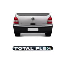 Emblema Letreiro Total Flex Resinado Prata Fundo Preto Fox Golf Polo