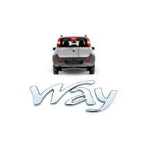 Emblema Letreiro WAY Cromado Novo Uno Way 2011 a 2016 Emblema Letreiro WAY Cromado Novo Uno Way 2011 a 2016