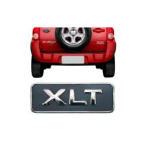 Emblema Letreiro XLT Cromado Fundo Preto Ecosport 2003 a 2012 Emblema Letreiro XLT Cromado Fundo Preto Ecosport 2003 a 2012