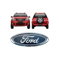 Emblema Logo FORD Grade e Porta Mala Oval Azul/Cromado Ecosport 2003 a 2012