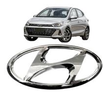 Emblema Logo Grade Dianteiro Hb20 Hatch Sedan 2023 até 2024 Cromado Emblema Logo Grade Dianteiro Hb20 Hatch Sedan 2023 até 2024 Cromado