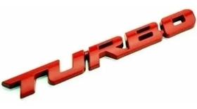 Emblema Logo Turbo Aplicação Universal Em Metal Vermelho Emblema Logo Turbo Aplicação Universal Em Metal Vermelho