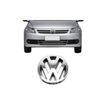 Emblema Logo VW Cromado Vazado Grade Gol Kombi Voyage Polo Saveiro
