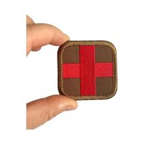 Emblema Médico De Braço Com Cruz, Patch De Tecido Bordado Com tiras autocolantes, Emblema Tático