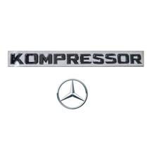 Emblema Mercedes Benz Kompressor Traseiro Ou Lateral Preto - OEM