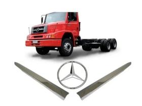 Emblema Mercedes C/ Frisos Da Grade Mb 1618 1620 1634 1938ls