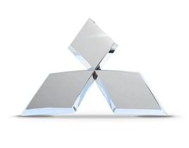 Emblema Mitsubishi Logo P/ Grade Dianteira Savana 2013 Acima