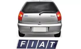 Emblema Nome Fiat azul com dupla face
