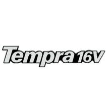 Emblema Nome Tempra 16v Cinza Fundo Preto