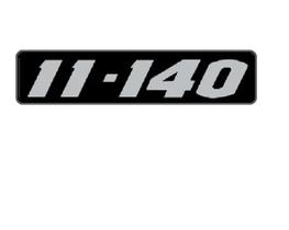 Emblema Numeração 11-140 Prata E Fundo Preto Caminhão Vw - Decal Line