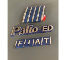 Emblema Palio ED+Fiat + Capô 1996 a 2000 fita 3M Peça cromada