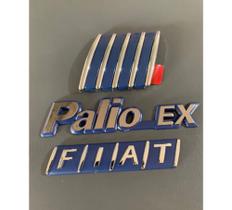 Emblema Palio Ex+Fiat + Capô 1996 a 2000 fita 3M