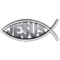 Emblema Peixinho C jesus Linha Evangelica Cromado Universal Nk-1312010 - GNR