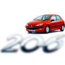 Emblema Peugeot 206 2001 A 2014 Cromado