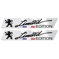 Emblema Peugeot 206 Limited Edition Adesivo Cromado Resinado