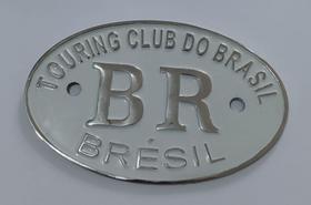 Emblema Placa Br Touring Club De Metal Cromado Emblema Placa Br Touring Club De Metal Cromado