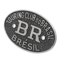 Emblema Plaqueta Brasão Preto BR Touring Brésil Carros Antigos Coleção