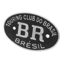 Emblema Plaqueta Brasão Preto BR Touring Brésil VW Fusca Brasília Karmann Ghia Kombi Variant TL TC MP Lafer - 78