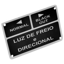 Emblema Plaqueta Luz Freio Direcional Normal Black Out Jeep Militar