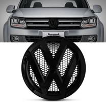 Emblema Preto Black Piano Grade Radiador Amarok 2010 a 2016