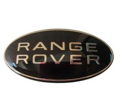 Emblema Range Rover Preto com Letras Cromadas 8,5cm x 4,5cm