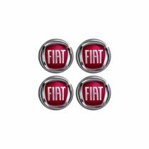 Emblema Resinado 48 mm Fiat Vermelho Para Rodas Calotas & Afins Jogo 4 unidades