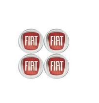 Emblema resinado calota fiat 48mm vermelho 4 unidades Emblema resinado calota fiat 48mm vermelho 4 unidades