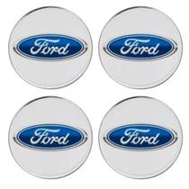 Emblema Resinado Calota Ford prata Adesivo 48mm 4 Unidade