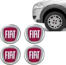 Emblema Resinado Fiat 48 mm Centro Calota Compatível com Uno Argo Cronos Palio Siena Mobi Punto Linea Grand Siena Idea