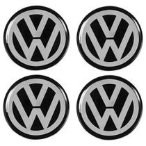 Emblema Resinado VW Preto Calota 48 mm 4 Peças Emblema Resinado VW Preto Calota 48 mm 4 Peças