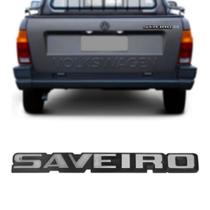 Emblema Saveiro Cromado Fundo Preto Saveiro G1 83 84 85 86