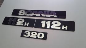 Emblema Scania 112 / 113 em acrilico preto cromo