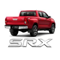 Emblema SRX Cromado Tampa Traseira Hilux 2016/2018