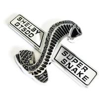 Emblema Super Snake Cobra Shelby Gt500 Ford Mustang P/ Grade ou Traseira Abs Cromado