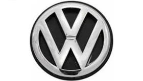 Emblema Tampa Traseira Gol 96/99 Cromado Fundo Preto - Volkswagen