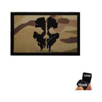 Emblema Tático Bordado Crânio De Barba Negra Com Flecha Quebrada - Patch De Moral Para Braçadeira
