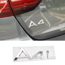 Emblema Traseiro Audi A4 L Cromado aplique adesivo tampa do porta malas