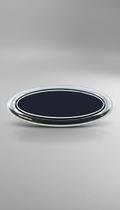 Emblema Traseiro Oval Cromado Escuro