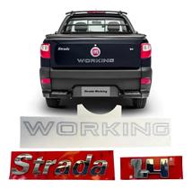 Emblema Traseiro Strada 1.4 Adesivo Working 2013 2014 2015