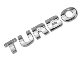 Emblema Turbo Gol Parati Saveiro G3 G4 Grande Cromado - 15,7 CM X 2,5 CM
