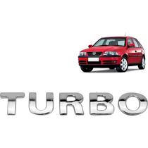 Emblema Turbo Gol Voyage Parati Saveiro 99 A 05 Mini Cromado - MARÇON EMBLEMAS
