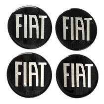 Emblema Unitario Resinado Fiat Black Novo 48Mm