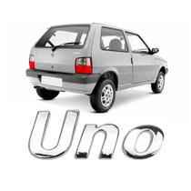 Emblema Uno Cromado Tampa Traseira 2004/2010 Emblema Uno Cromado Tampa Traseira 2004/2010